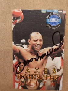 JAMES BONECRUSHER SMITH AUTOGRAMM BOXKARTE DESTINY TELECOM 719/5000 KOSTENLOSER VERSAND - Bild 1 von 3