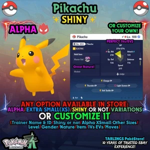 Pokemon Legends ZA 🐉 Pikachu - SHINY/NON/ALPHAS/XS/BUNDLES ✨ OR CUSTOM ✨ - Picture 1 of 14