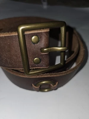 Abercrombie Fitch A&F Mens 34" Waist Brown Leather Belt Brand New W Tags Y2K - Image 1 of 4