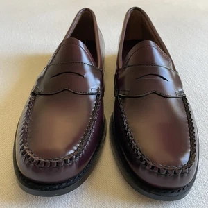 GH Bass Weejuns Classic Logan Men Size 12 Leather Penny Loafer Oxblood - Picture 1 of 8