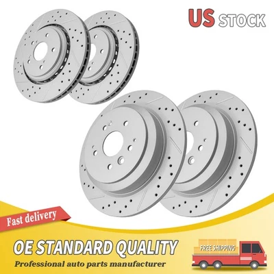 Rotores de freno perforados delanteros y traseros para Acura MDX 3,5 L 2014 2015 2016 Foto 1 de 4