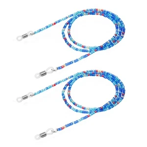 2 Stück Acryl Brillenkordel Brillenschnur Halter Perlen Umhängeband Kette - Bild 1 von 12