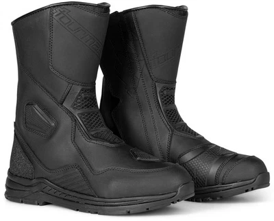 Tourmaster Helix Womens Waterproof Motorcycle Touring Boots Black - Image 1 of 2