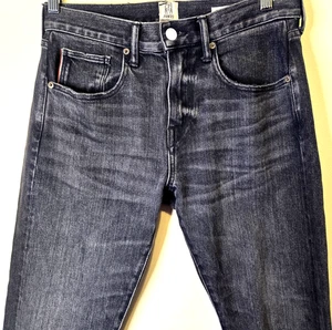 Pantalones de mezclilla con ribete Hiroshi Kato para hombre 31w x 31,5L The Scissors ajustados cónicos negros EE. UU. - Imagen 1 de 17