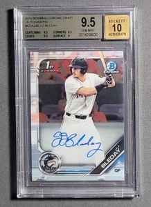 2019 Bowman Draft Chrome JJ Bleday Prospect Auto BGS 9.5 Auto 10 - Picture 1 of 2