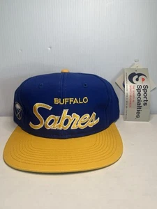De colección Buffalo Sabres SnapBack Sombrero Script Deportes Especialidades Totalmente NUEVO con Etiquetas - Imagen 1 de 10
