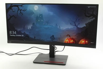 Lenovo ThinkVision P34W-20 34" 3440x1440 60Hz IPS Curved Monitor HDMI DP USB-C - Image 1 of 4
