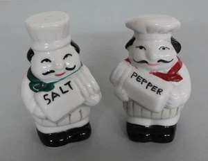 Vintage Paar Köche Salz & Pfeffer Keramik Set - Bild 1 von 3