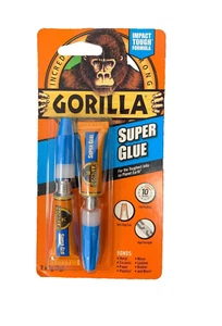 2 x Gorilla Super Pegamento 3g Multiusos Ajuste Rápido Fuerte Adhesivo Adhesión - Imagen 1 de 1