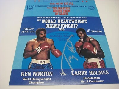 BOXING LEGEND LARRY HOLMES AUTOGRAPH 8X10 PHOTO KEN NORTON FIGHT COA FREE SHIP - Imagem 1 de 2