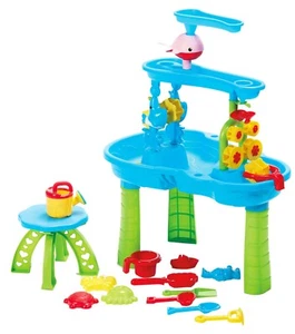 Sand Wasserspieltisch Wasserspielzeug für den Garten Wassertisch viel Zubehör - Bild 1 von 4