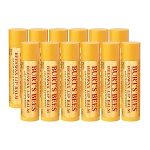 Burt's Bees Lip Balm - Original Beeswax 12 Count Pack in Bulk Lip Moisturizer - Picture 1 of 9