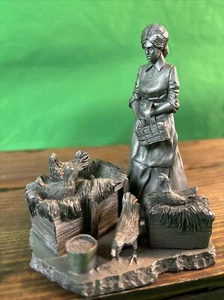 Franklin Mint Fine Pewter Farmer’s Wife Ron Hinote 1978 Vintage 4” Figur - Bild 1 von 9