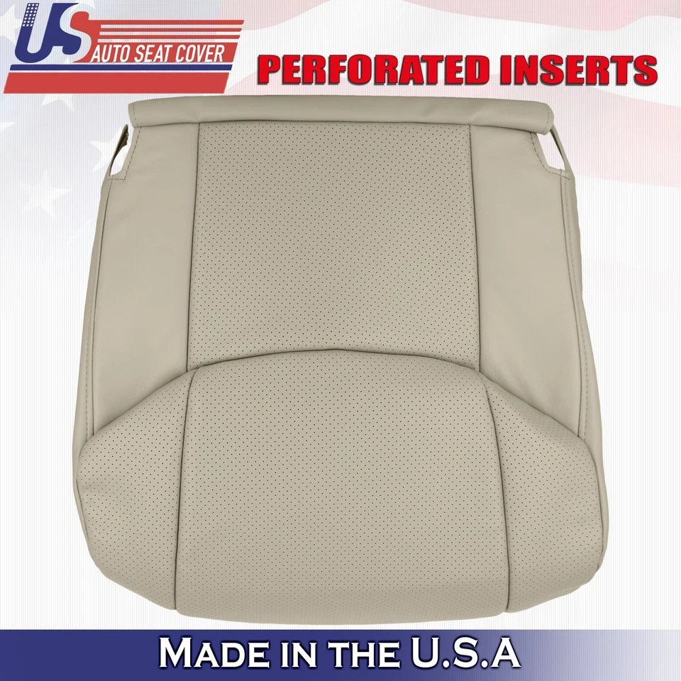 2005 2006 For Toyota Avalon Driver Side Bottom Perforated Leather Seat Cover Tan - Image 1 of 4