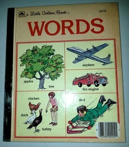 WORDS, A Little Golden Book by Selma Lola Chambers. 1970s - Picture 1 of 8