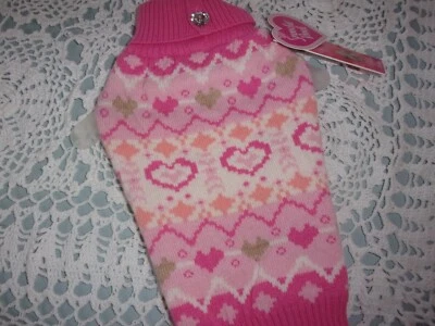 Suéter Rosa CORAZÓN Faiar Isle Perro XS XL Smoochie Pooch Nuevo XLARGE Foto 1 de 3