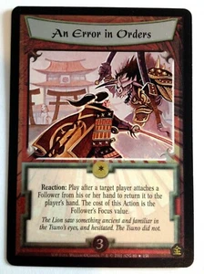 An Error in Orders Foil L5R Legend of the Five Rings CCG An Oni's Fury AOF - Picture 1 of 1