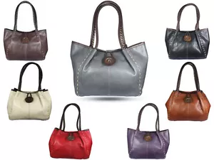 BOLSO DE HOMBRO MEDIANO HECHO DE CUERO SINTÉTICO DE DISEÑO SEÑORA Y NIÑA CIERRE BOTÓN - Imagen 1 de 50