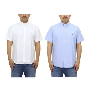 Polo Ralph Lauren Short Sleeve Button-Down Classic Fit RL Untucked Oxford Shirt - Picture 1 of 7