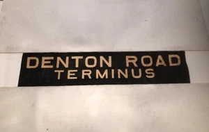 Newcastle United 40/50’s Linen Trolley Bus Blind 35"- Denton Road Terminus - Picture 1 of 1