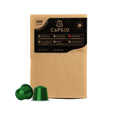 Seasonal Espresso Flavored Capsules Pods - 100 Bulk Pack, Nespresso Compatible - image 1 of 3