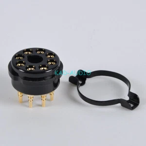 1PC 8Pin EL34 6550 KT88 CMC Bakelite Gold Tube Socket for Tube Amplifier - Picture 1 of 7