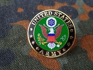 A29-21)  US Pin Army Badges Crest alte Art: ca  1"  oder ca 25mm