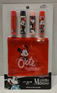 Disney Minnie Mouse 5 Pc. Gift Set With Lip Balm & Collectible Cute Red Bag! - Picture 1 of 2