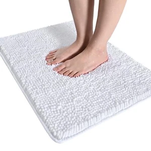 LOCHAS Tappeto Bagno Lusso Shaggy Tappetino Bagno 20 x 30 Pollici, Lavabile Antiscivolo Ba - Foto 1 di 5
