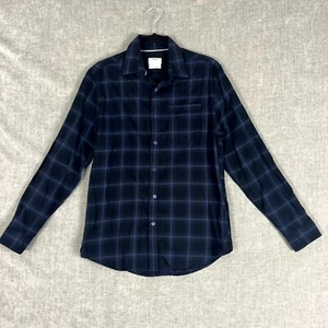 DKNY Mens Small Button Up Shirt Multicoloured Plaid Collared Long Sleeve Pocket - Picture 1 of 18