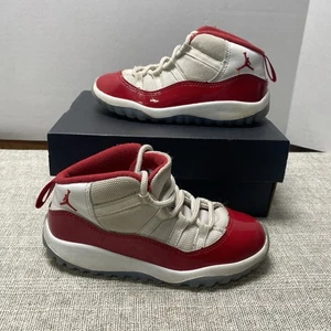 Air Jordan 11 Retro Cherry size 10C casual school basketball red white With Box - Picture 1 of 11