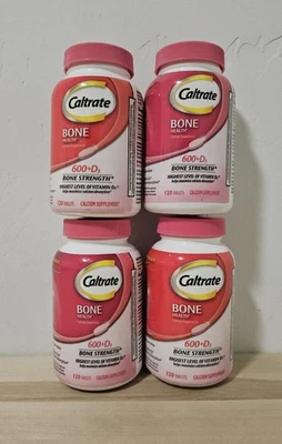 4件装Caltrate骨骼健康600+D3钙120片每480片总计[EXP:03/2026] — 第 1/4 张图片