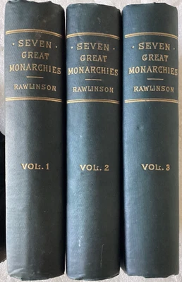 Seven Great Monarchies Ancient Eastern World/Rawlinson/VERY GOOD 1885 3 Vol. Set Foto 1 de 4