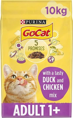Go Cat Adult Dry Cat Food Chicken & Duck 1 x 10kg Pack