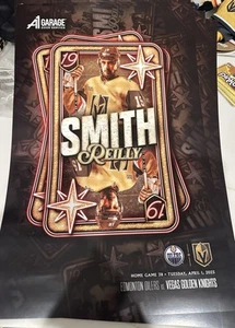 Vegas Golden Knights vs Oilers 4/1/25 Game Poster- Reilly Smith is Back - Picture 1 of 2