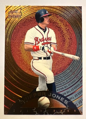 1998 Pacific Aurora Kings of the Major Leagues Chipper Jones #1 HOF - Image 1 of 2