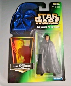 Figura de acción Kenner Star Wars POTF 1997 tarjeta holográfica verde - Luke Skywalker Jedi - Imagen 1 de 12