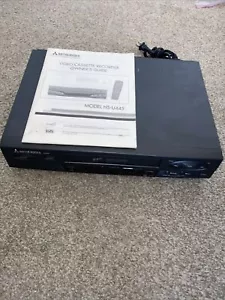 Mitsubishi HS-U445 VCR No Remote Video Cassette Recorder VHS Player 4 Head HiFi - Picture 1 of 7
