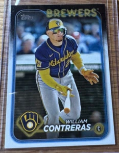 Tarjeta de béisbol 2024 Topps Serie 1 61 William Contreras Milwaukee Brewers casi nueva - Imagen 1 de 2