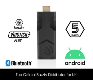 Buzztv Vidstick+ (Plus) 4K Ultra HD Android 9 IPTV HDMI Stick - 4GB RAM | 32GB - Picture 1 of 6