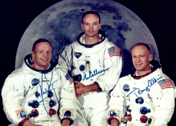 Repro-Autogramm - Apollo 11 - Neil Armstrong - Buzz Aldrin - Michael Collins - Bild 1 von 4