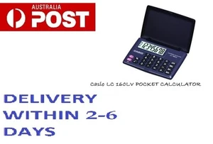 Casio LC 160 V BK Lc-160lv-bk-w Portable pocket calculator 8 digit big display - Picture 1 of 3