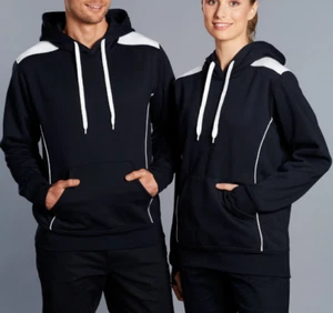 CAROLINA | ADULTS' CLOSE FRONT CONTRAST FLEECE HOODIE l UNISEX - Picture 1 of 23