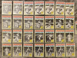 Lote de 29 estrellas 1976 Topps Baseball The Sporting News Cobb Gehrig error Ruth - Imagen 1 de 11