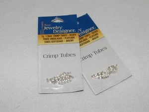 New . Lot of 2 Darice Jewelry Designer 1.3mm Crimp Tubes / Beads . Color-Silver - Picture 1 of 7