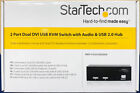 StarTech 2 Port DVI VGA Dual Monitor KVM USB SV231DDVDUA Audio & USB 2.0 Hub