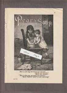 1888 PEARS SOAP Magazine AD~WASH BASIN~J. Murray Hoag Horses~PLYMOUTH ROCK PANTS - Picture 1 of 2