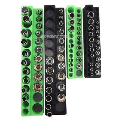 Magnetic Socket Holder Set 4pc Mechanics Time Saver 3/8" & 1/4" Drive MTS - Image 1 of 4