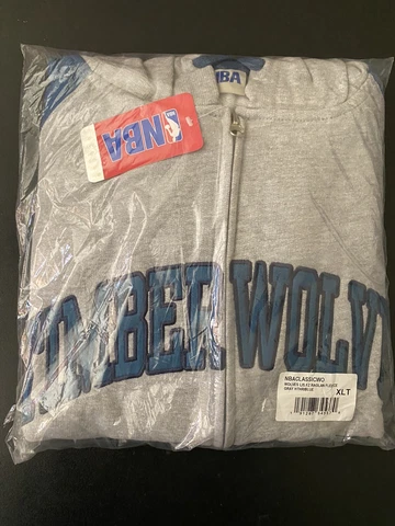 Minnesota Timberwolves Men's X-Large Tall Zip Hoodie NEW NWT XLT NBA Wolves Cover