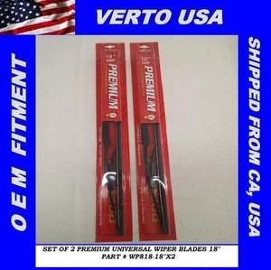 All Season Wiper Blades 18" Windshield Front Right & Left Set - Imagen 1 de 3